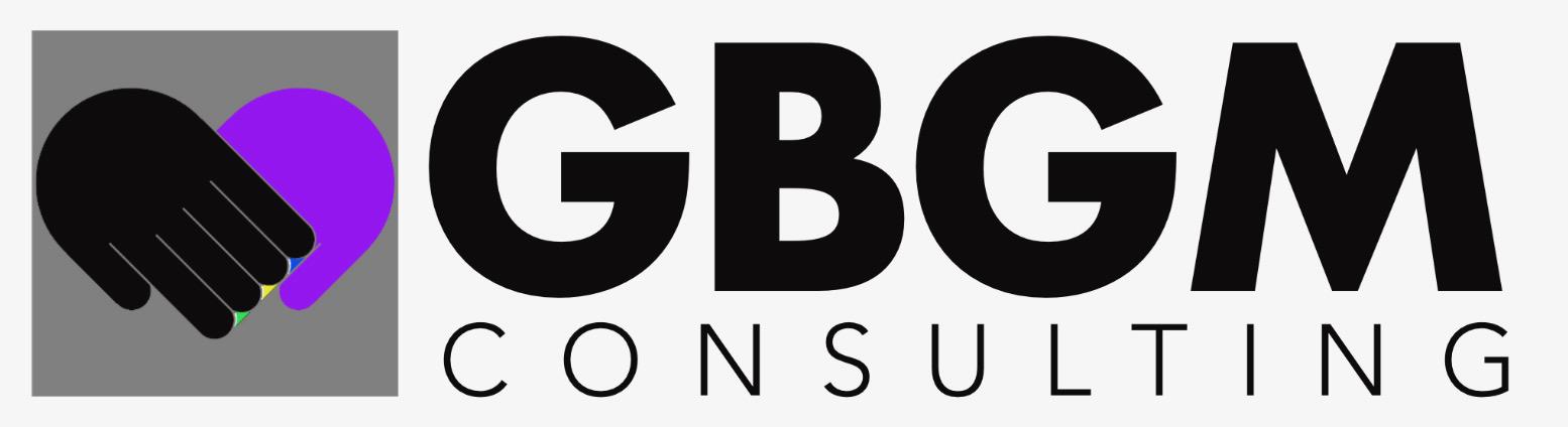 GBGM Logo-two hands clasping one black and one purple